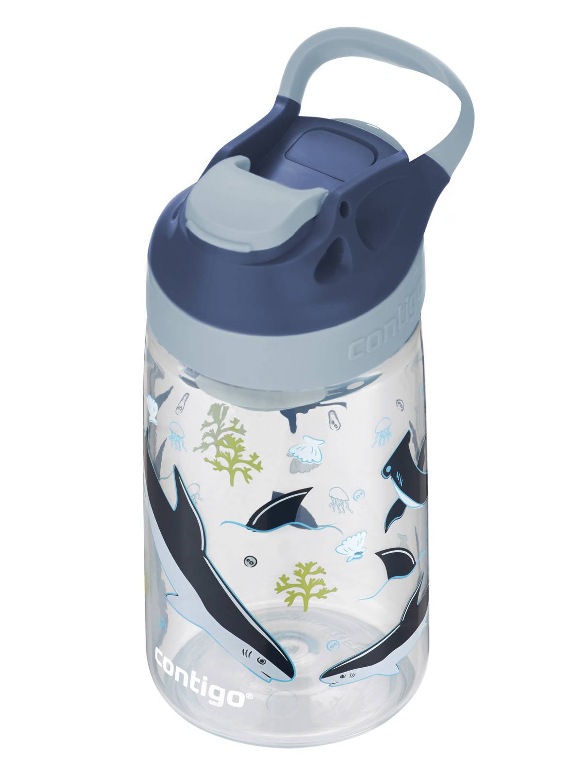 Bottiglia di acqua calda per Winter Cartoon Peluche Shark Hot Water Bags  per bambini Sollievo dal dolore per adulti 1000ml Borsa portatile per acqua  calda + Cover (squalo blu, 1000ml)