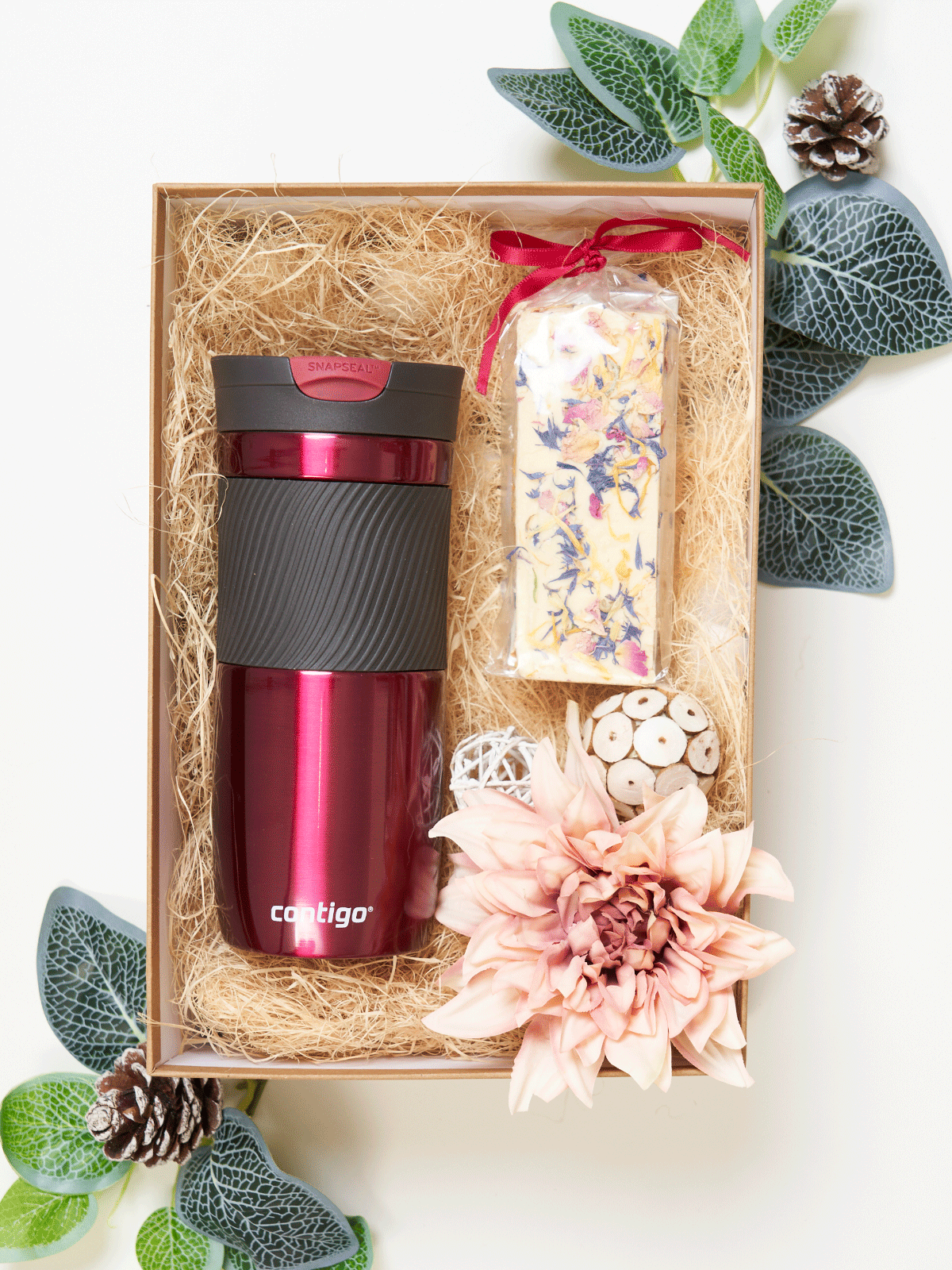 Contigo Snapseal Byron Stainless Steel Mug 470ml - Red