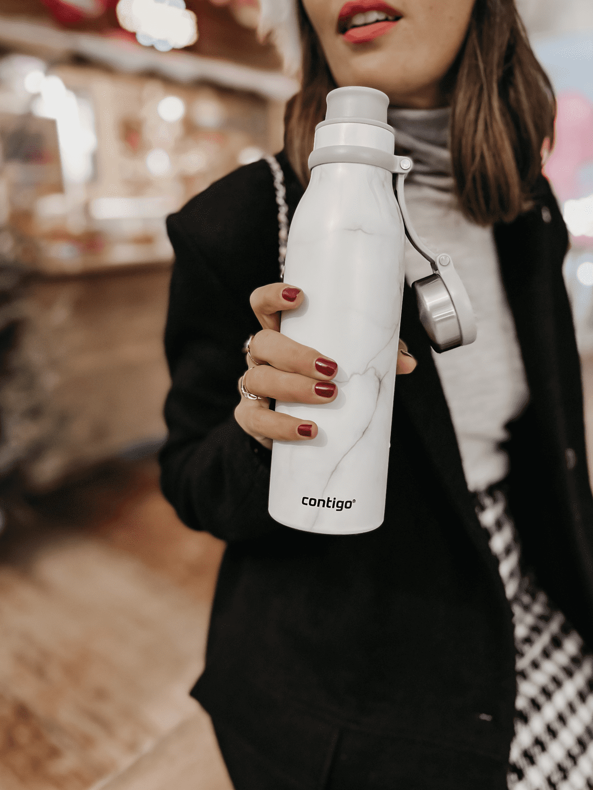 Marble thermal best sale water bottle