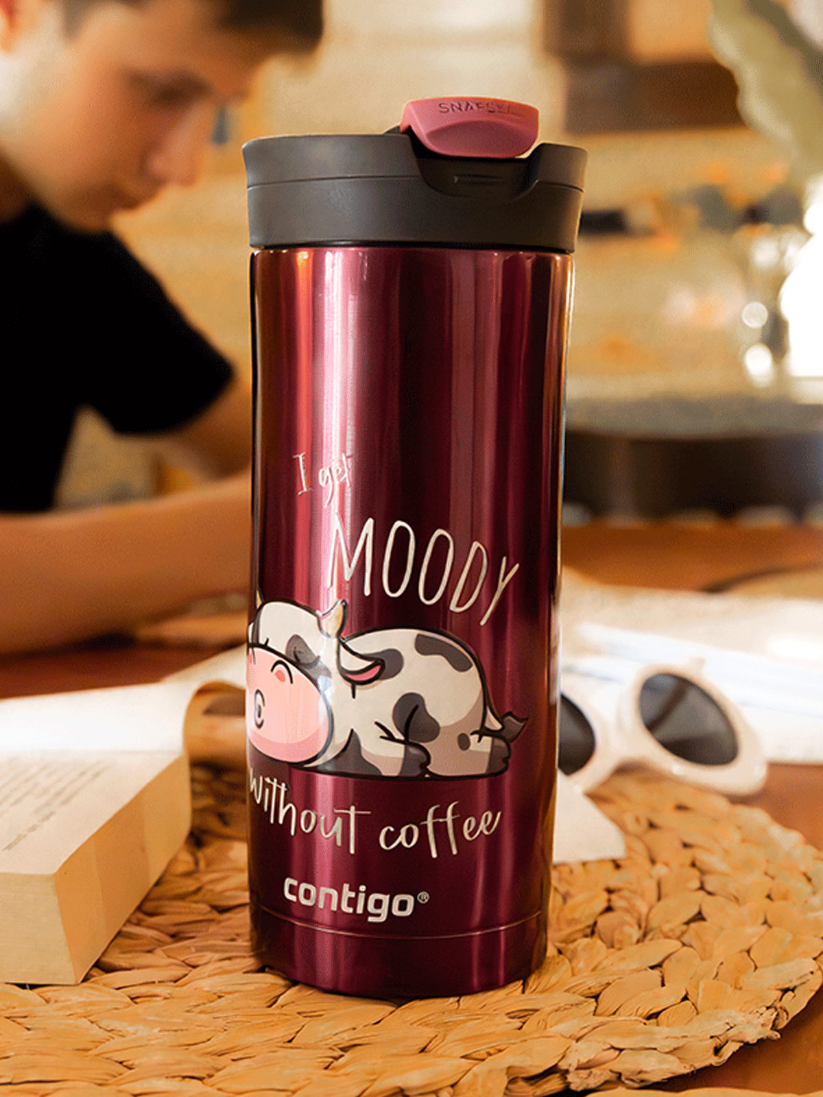 Thermal Mug Contigo Huron 470ml - Vivacious Maroon