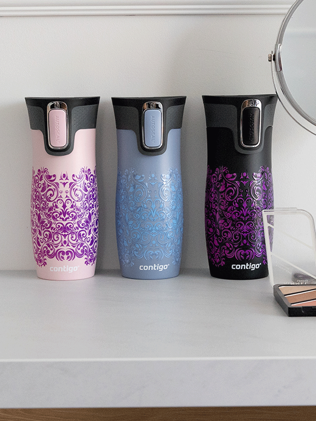 Thermal mugs Contigo West Loop 2.0 470ml - biscay bay + matte black   Thermal mug colours. \ Thermal mugs Black Thermal mug colours. \ Thermal  mugs navy blue Technologie Conigo \