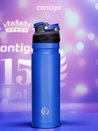 Contigo 700ml Free Flow Mouthpiece Thermos Jubilee 15 Years - Blue