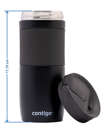 Contigo Byron 470ml thermal mug set - Stainless Steel + Matte Black