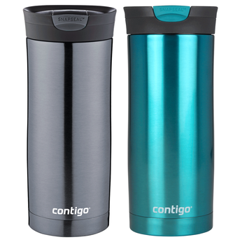 Contigo Huron 470ml thermal mug set - Gunmetal + Biscay Bay