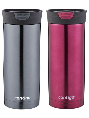 Contigo Huron 470ml thermal mug set - Gunmetal + Vivacious