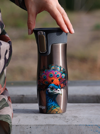 Contigo West Loop 2.0 470 ml thermal mug - Latte - Peacock Eye