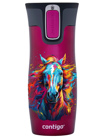 Contigo West Loop 2.0 thermal mug 470ml - Raspberry - Horse