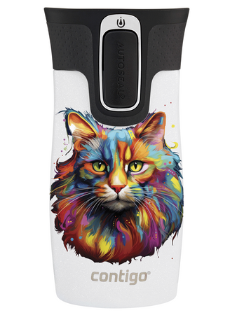 Contigo West Loop Mini 300ml thermal mug - Cat - White Metallic