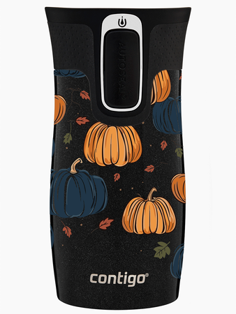 Contigo West Loop Mini 300ml thermal mug - Pumpkins - Black Metallic