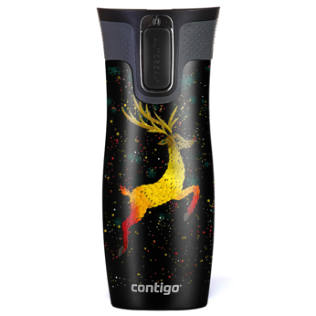 Thermal Mug Contigo West Loop 470 ml - Matte Black - Reindeer