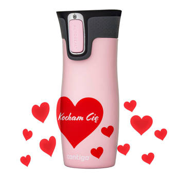 Thermal Mug Contigo West Loop 470 ml - Millenial pink - Hearts