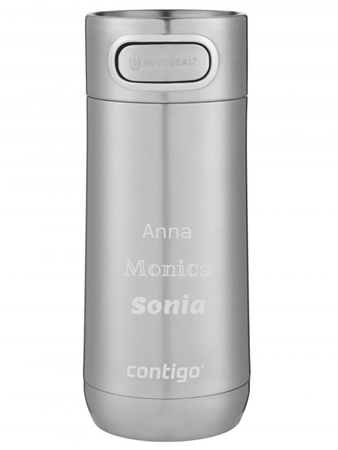 Thermal mug Contigo Luxe Autoseal 360 ml with custom inscription - engraved - Stainless Steel