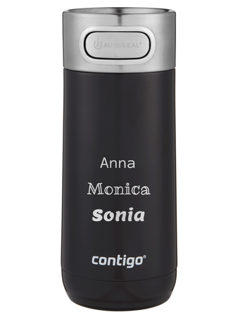 Thermal mug Contigo Luxe Autoseal 470ml with custom inscription - engraved -  Licorice