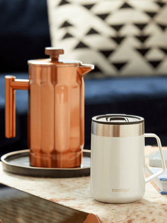 Thermal mug with ear  Contigo Streeterville 420 ml - White