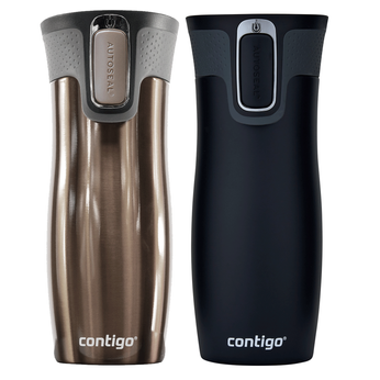 Thermal mugs Contigo West Loop 2.0 470ml - latte  + matte black 