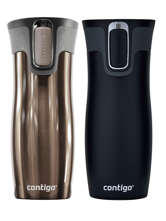 Thermal mugs Contigo West Loop 2.0 470ml - latte  + matte black 