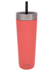 Thermal mug with straw Luxe Tumbler 720 ml - Coral