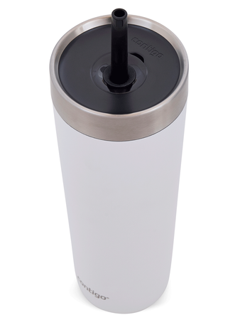 Thermal mug with straw Luxe Tumbler 720 ml with engraving - Salt