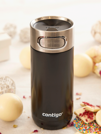 Thermal mug Contigo Luxe Autoseal 470ml with custom inscription - engraved -  Licorice