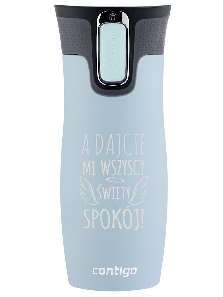 Kubek termiczny Contigo West Loop 2.0 470ml - Święty spokój - Błękitny Mat