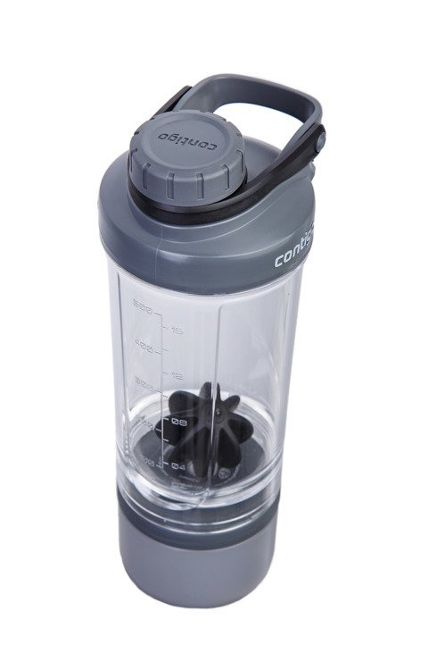 Shaker Contigo z pojemnikiem Shake and Go Fit 650ml Black - powystawowy