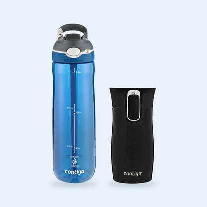 Zestaw Contigo butelka Ashland 720 ml + kubek termiczny West Loop Mini 300 ml – czarny metalik