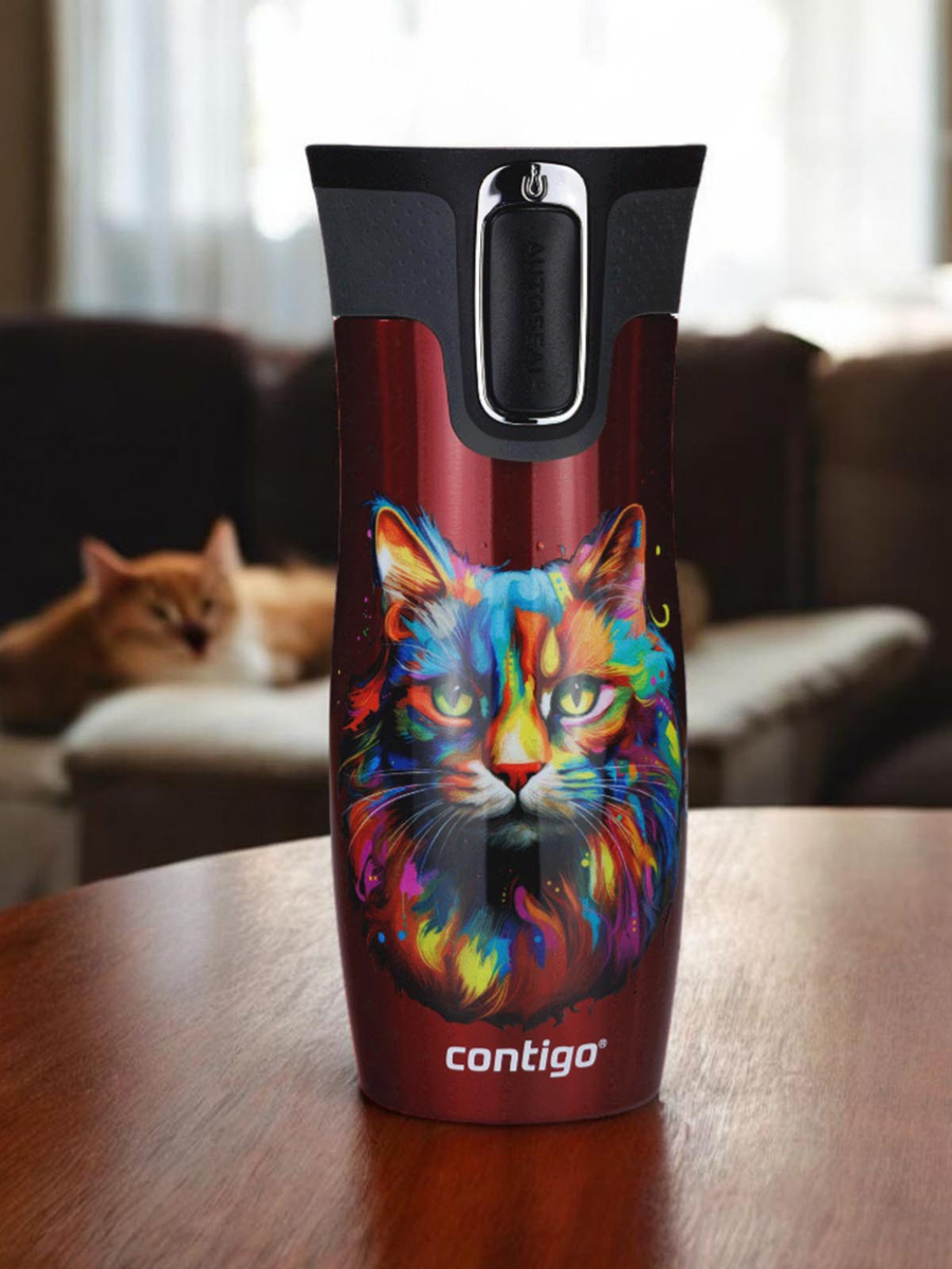 Kubek termiczny Contigo West Loop 2.0 470ml - Kot - Czerwony