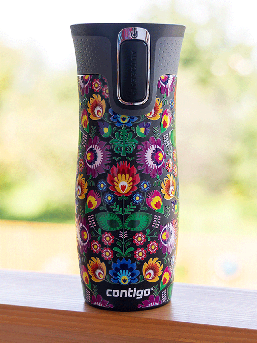Kubek termiczny Contigo West Loop 2.0 470ml - Folklor - Czarny Mat