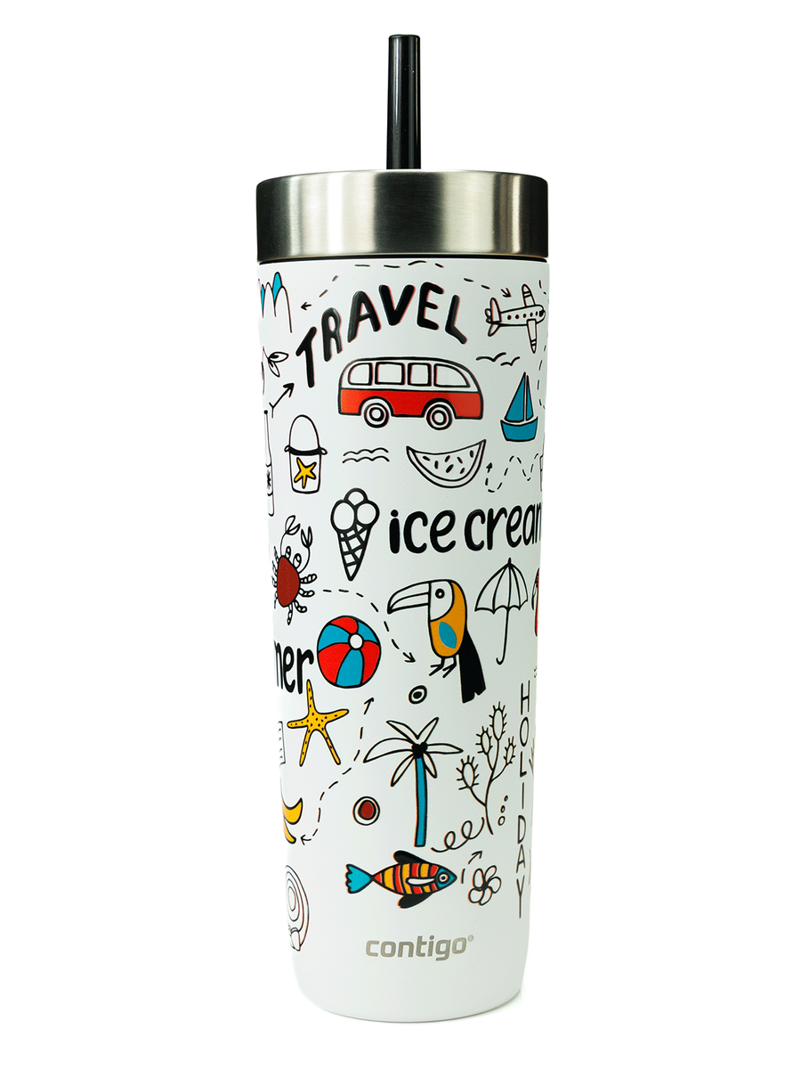 Kubek termiczny ze słomką Contigo Luxe Tumbler 720ml - Summer - Salt