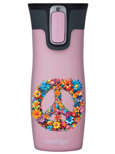 Kubek termiczny Contigo West Loop 2.0 470ml - Peace - Różowy Mat