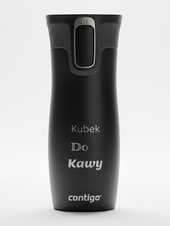 Kubek termiczny z grawerem Contigo West Loop 2.0 470 ml - Czarny