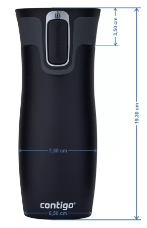 Kubek termiczny Contigo West Loop 2.0 470 ml - Hitchcock - czarny