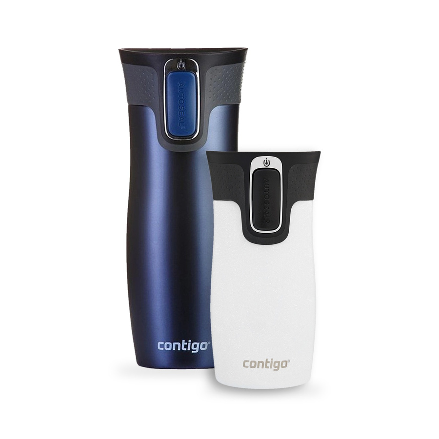 Zestaw Contigo West Loop Monaco 470 ml + West Loop Mini 300 ml – biały metalik