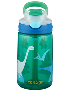 Bidon dla dzieci - Kubek dla dzieci Contigo Gizmo Flip 414ml - Jungle Green Dino