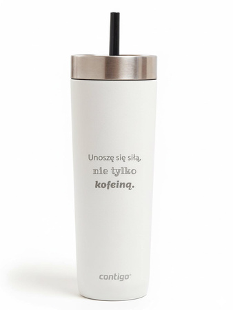 Kubek termiczny ze słomką Luxe Tumbler 720ml z grawerem - Salt