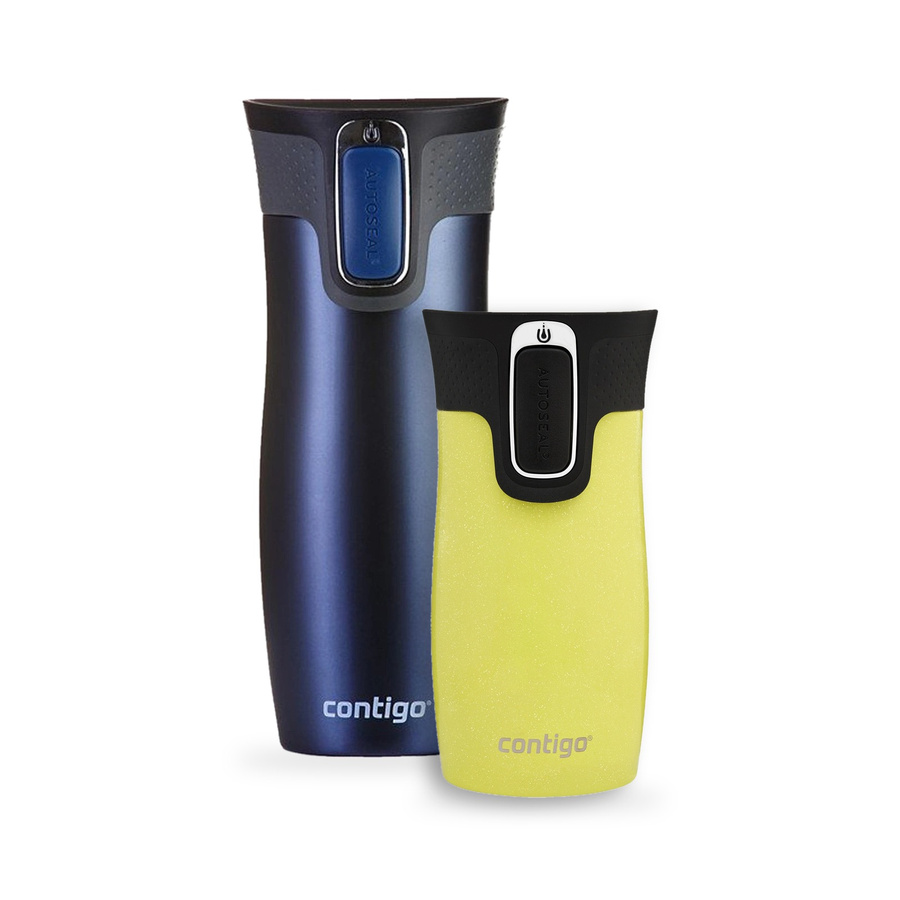 Zestaw kubków termicznych Contigo West Loop Monaco 470 ml + West Loop Mini 300 ml żółty metalik