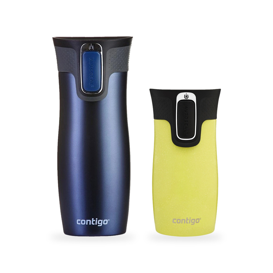 Zestaw kubków termicznych Contigo West Loop Monaco 470 ml + West Loop Mini 300 ml żółty metalik