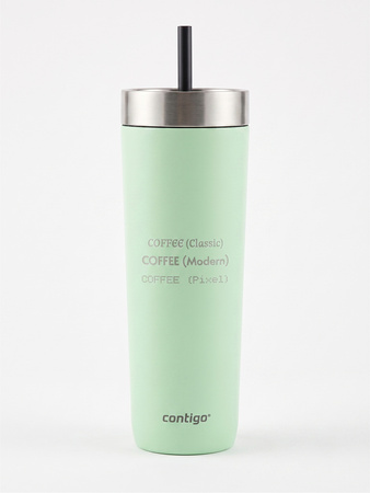 Kubek termiczny ze słomką Luxe Tumbler 720ml z grawerem - Cucumber