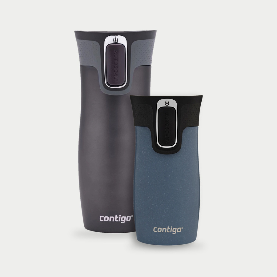 Zestaw Contigo West Loop grafitowy 470 ml + West Loop Mini 300 ml – niebieski metalik