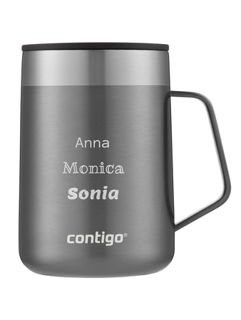 Thermal mug Contigo Streeterville 420 ml custom inscription - engraved - Grey