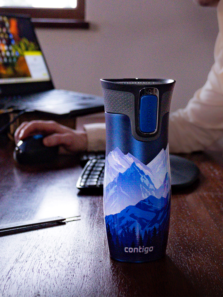 Kubek termiczny Contigo West Loop 2.0 470 ml - „Góry w nocy” 
