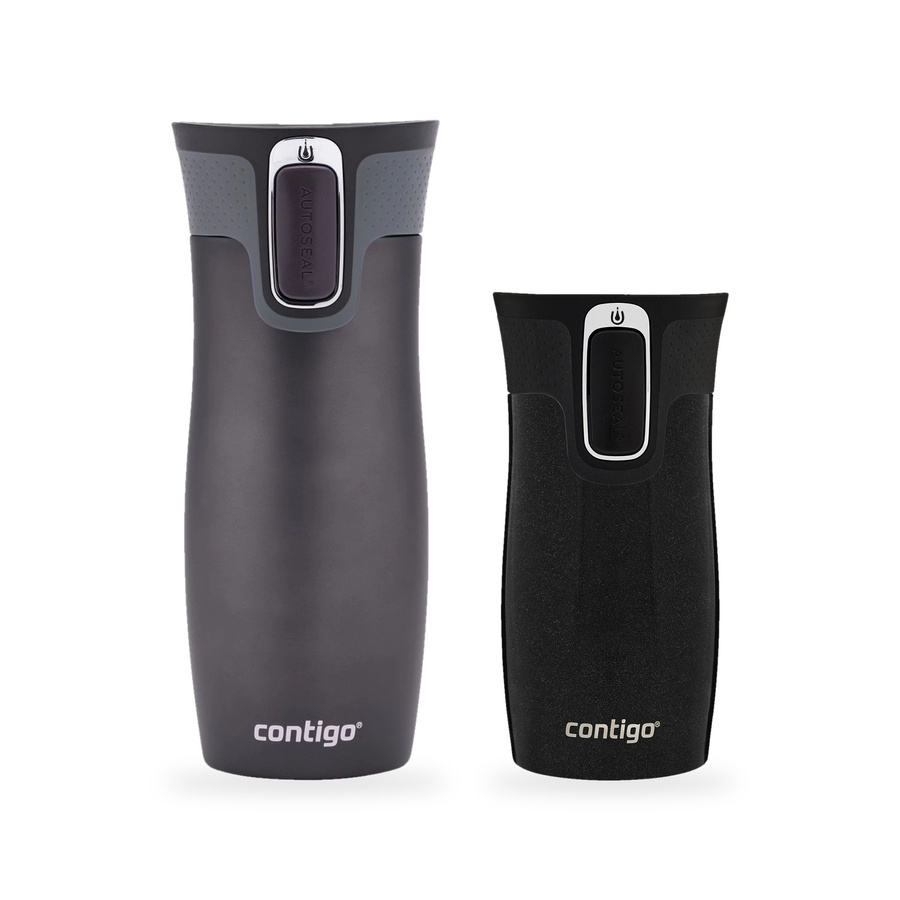 Zestaw Contigo West Loop grafitowy 470 ml + West Loop Mini 300 ml – czarny metalik
