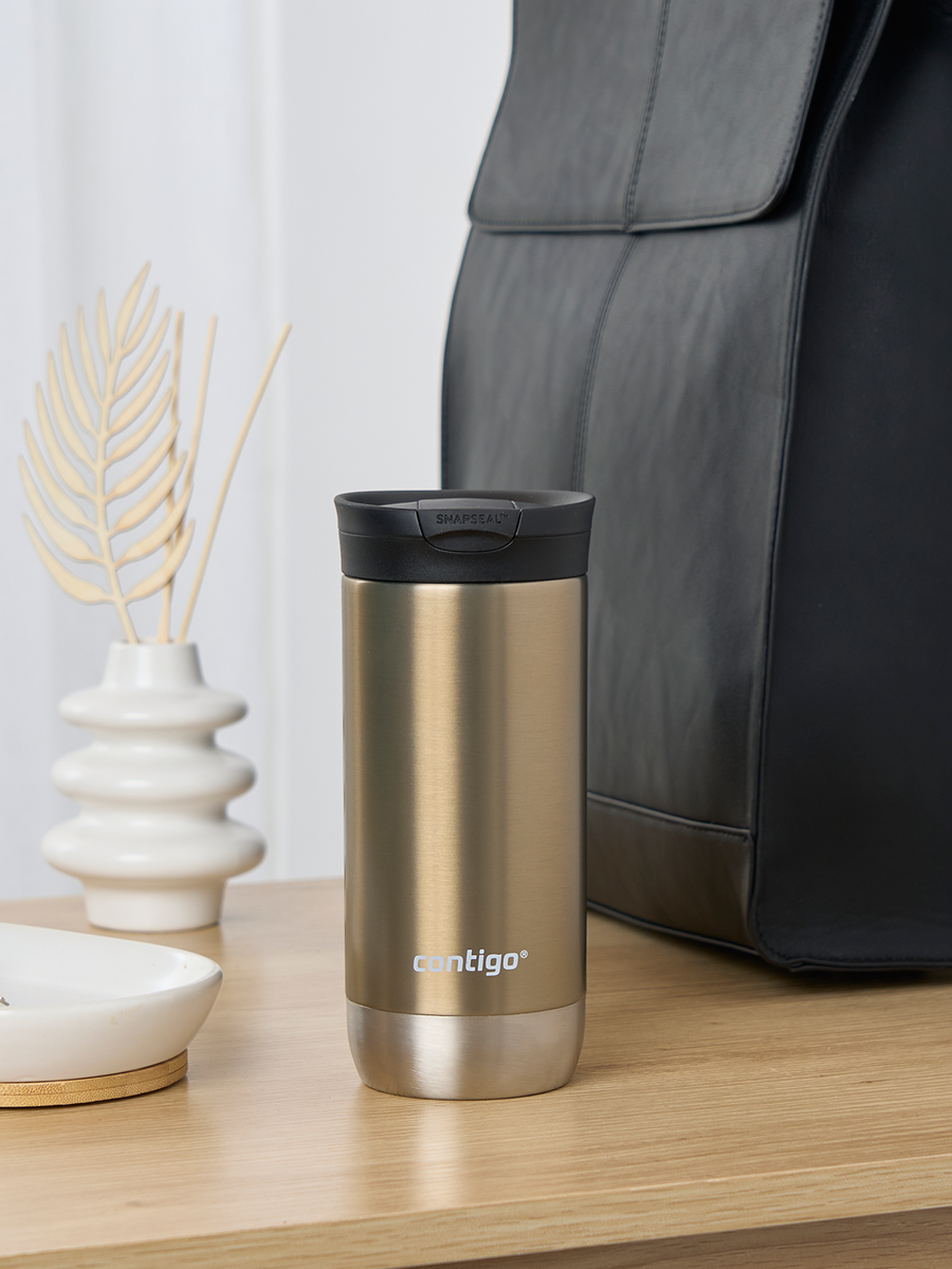 Kubek termiczny na kawę Contigo Huron 2.0 470ml - Na 50 urodziny - Złoty