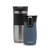 Zestaw kubków termicznych Contigo Byron 470 ml Gunmetal + West Loop Mini 300 ml niebieski metalik
