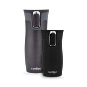 Zestaw kubków termicznych Contigo West Loop grafitowy 470 ml + West Loop Mini 300 ml czarny metalik