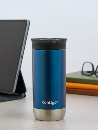 Contigo Huron 2.0 470ml thermal coffee mug - Bird love - Blue