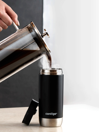 Kubek termiczny na kawę Contigo Huron 2.0 470ml - Czarny - powystawowy
