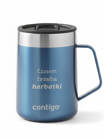 Kubek termiczny z grawerem Contigo Streeterville 420 ml - Niebieski 