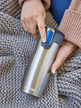 Contigo West Loop 2.0 thermal mug 470ml - Bird love - Steel 