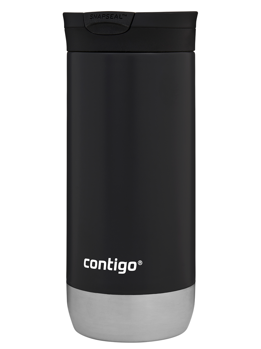 Kubek termiczny na kawę Contigo Huron 2.0 470ml - Słoneczniki - Czarny